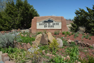 Santa Fe RV Park and the Town Center of Santa Fe, NM