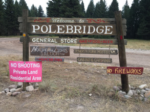 Wayne and Lisa Consume Pastries at the Polebridge Mercantile at Polebridge, Montana