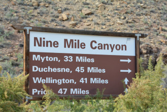 Wayne and Lisa Drive and Hike Nine Mile Canyon near Wellington, Utah