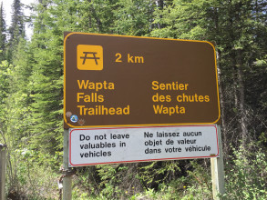 HIke to Wapta Fall Near Golden, Alberta, Canada