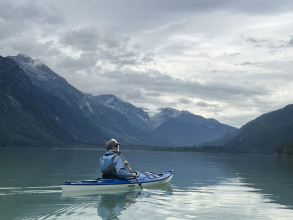 Wayne and Lisa Kayak Chilkoot Lake Near Haines, Alaska